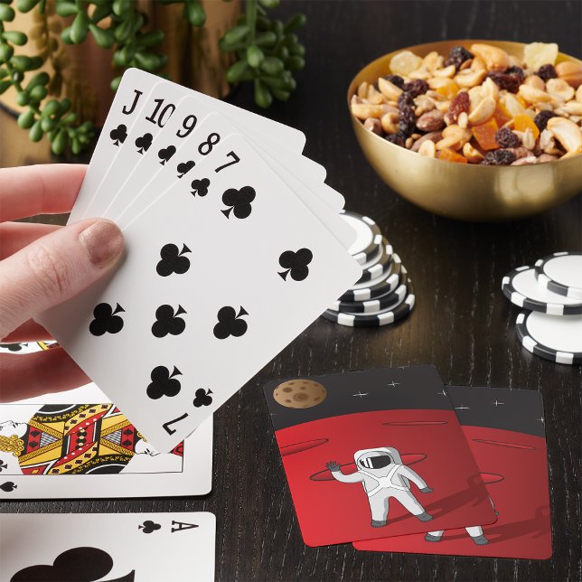 Astronaut on Mars Space Explorer Red Planet  Poker Cards (Creator Uploaded)