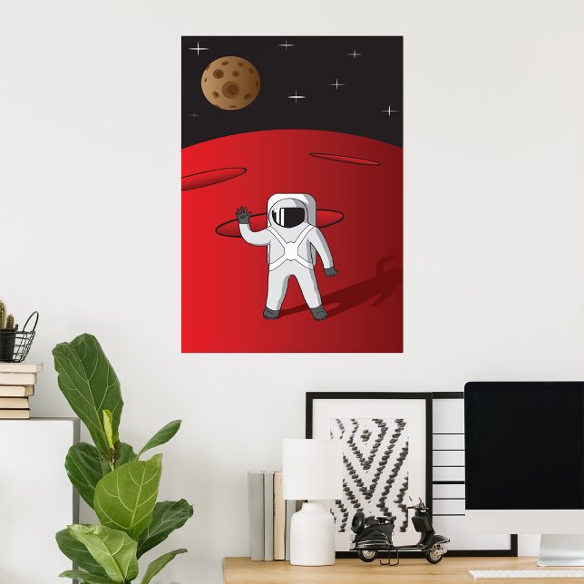 Astronaut on Mars Space Explorer Red Planet  Poster (Creator Uploaded)