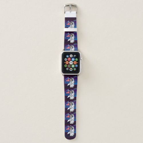 Astronaut On Moon Outer Space Boy Birthday Apple Watch Band