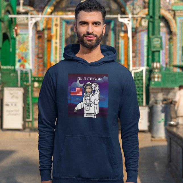 Astronaut On Moon Outer Space Boy Birthday Hoodie (Creator Uploaded)