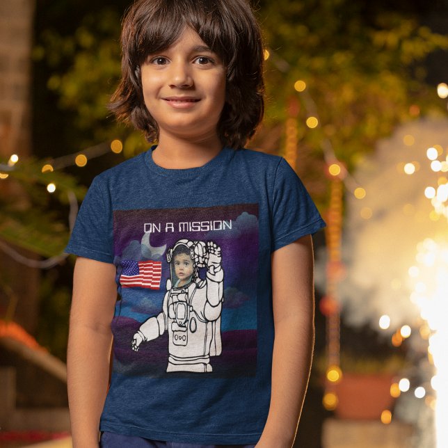 Astronaut On Moon Outer Space Boy Birthday T-Shirt (Creator Uploaded)