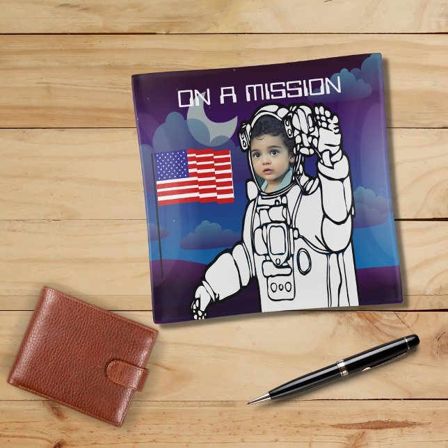 Astronaut On Moon Outer Space Boy Birthday Trinket Tray (Creator Uploaded)