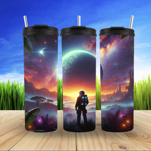 Astronaut on Mystical Alien Frontier Thermal Tumbler