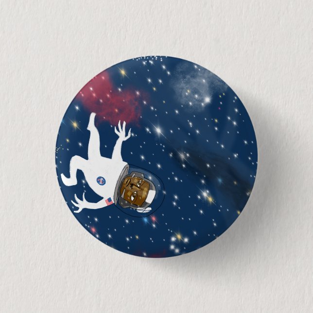 Astronaut on Spacewalk Button (Front)