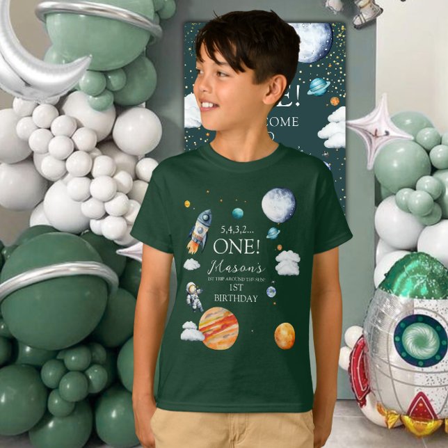 Astronaut One Birthday Space T-Shirt (Creator Uploaded)