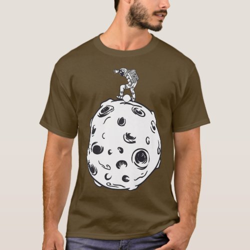 Astronaut One Wheel Electric Float To The Moon Ska T_Shirt