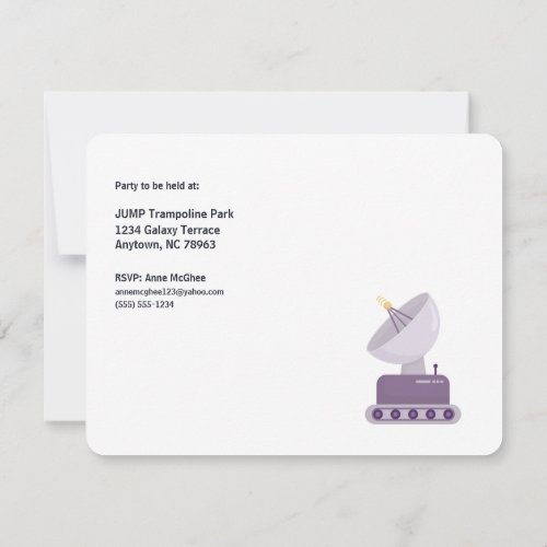 Astronaut Out of this World Birthday Party Invitation