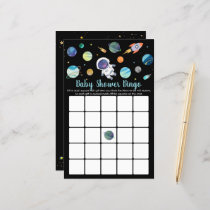 Astronaut Outer Space Baby Shower Bingo Game