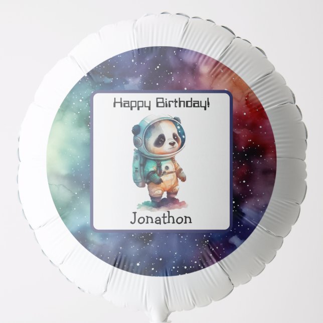 Astronaut Outer Space Birthday Balloon (Front)