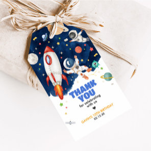 Astronaut Outer Space Birthday Party Favor Tags