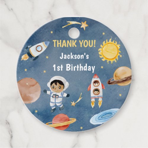 Astronaut Outer Space  Birthday Party Favor Tags