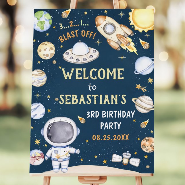 Astronaut Outer Space Birthday Party Foam Board (Creator Uploaded)