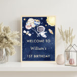 Astronaut Outer Space Birthday Party Welcome Sign<br><div class="desc">Astronaut Outer Space Birthday Party Welcome Sign</div>