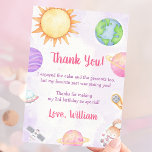 Astronaut Outer Space Birthday Thank You Card<br><div class="desc">Astronaut Outer Space Birthday Thank You Card</div>