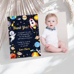 Astronaut Outer Space Birthday Thank You Card<br><div class="desc">Astronaut Outer Space Birthday Thank You Card</div>