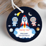Astronaut Outer Space Birthday Thank You Favor Tag<br><div class="desc">Astronaut Outer Space Birthday Thank You Favor Tags</div>