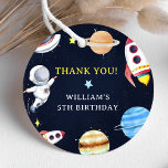 Astronaut Outer Space Birthday Thank You Favor Tag<br><div class="desc">Astronaut Outer Space Birthday Thank You Favor Tags</div>