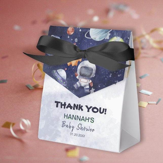 Astronaut Outer Space Boy Baby Shower Party Favor Boxes (Astronaut Outer Space Boy Baby Shower Party Favor Box)