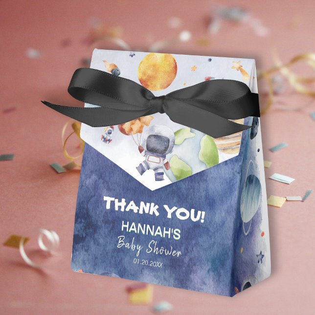 Astronaut Outer Space Boy Baby Shower Party Favor Boxes (Astronaut Outer Space Boy Baby Shower Party Favor Box)