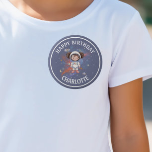 Astronaut Outer Space Boy Birthday Button