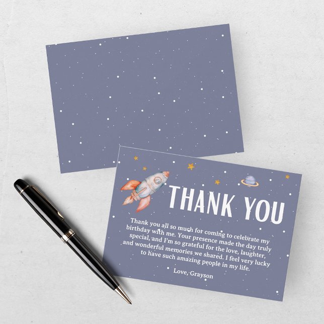 Astronaut Outer Space Boy Birthday Invitation (Creator Uploaded)