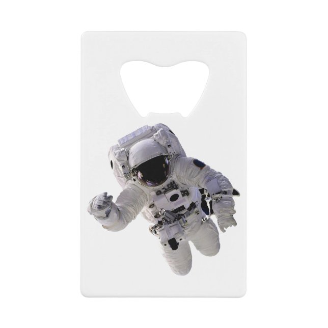 Astronaut Outer space Credit Card Bottle Opener (Front)