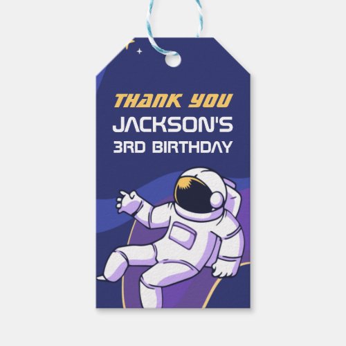 Astronaut Outer Space Kids Birthday Party Favor Gift Tags