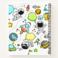 Astronaut Outer Space Personalized Back To School Notebook | Zazzle