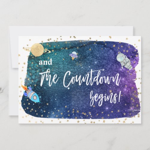 *~* Astronaut Outer Space Rocket Baby Shower Invitation