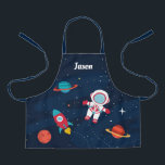 Astronaut Outer Space Rocket Ship Personalized Apron<br><div class="desc">Astronaut Outer Space Rocket Ship Personalized Apron</div>