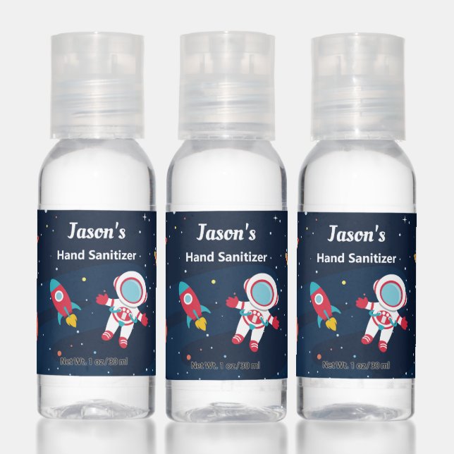 Astronaut Outer Space Rocket Ship Personalized Hand Sanitizer (Set)