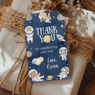 Astronaut Outer Space Safari Birthday Thank You Gift Tags