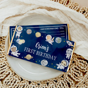 Astronaut Outer Space Safari Wild One Birthday Hershey Bar Favors