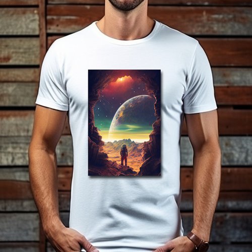 Astronaut Outer Space Travel Moon Earth T_Shirt