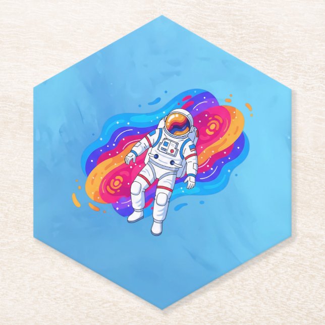 Astronaut Paper Coaster (Front)