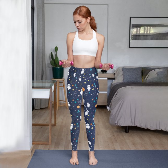Astronaut Pattern Capri Leggings (Creator Uploaded)