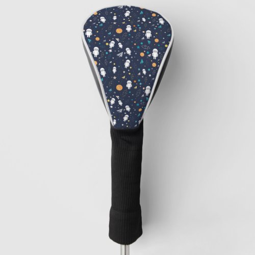 astronaut pattern golf head cover