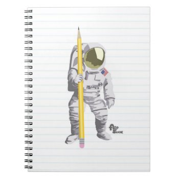 Astronaut Pencil And Paper Notebook by flopsock at Zazzle