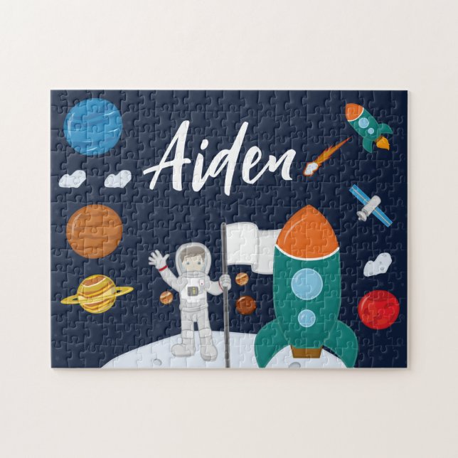 Astronaut Personalized Jigsaw Puzzle (Horizontal)