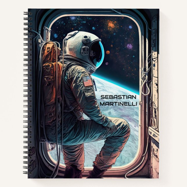Astronaut Personalized  Notebook (Front)