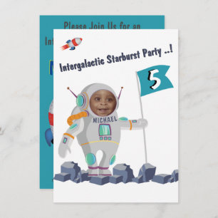 Astronaut Photo Template Space Rocket Birthday