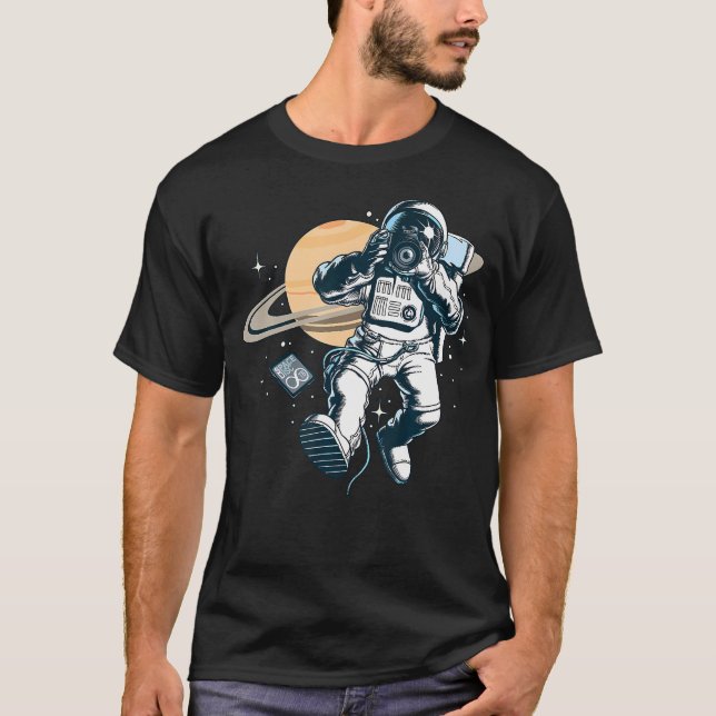 Astronaut Photography Space Spaceman Camera Photog T-Shirt (Front)