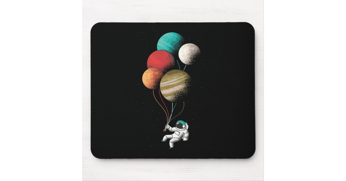 Astronaut Planets balloons world and Space Mouse Pad | Zazzle
