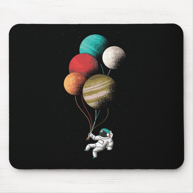 Astronaut Planets balloons world and Space Mouse Pad (Front)