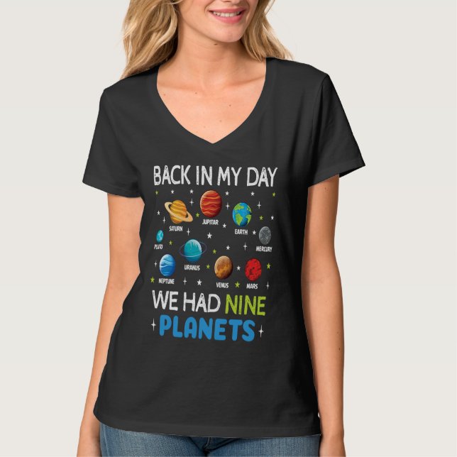 Astronaut Planets Solar System Dwarf Space  Astron T-Shirt (Front)