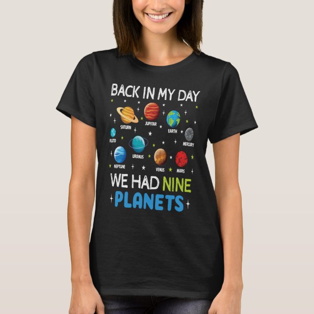 Astronaut Planets Solar System Dwarf Space  Astron T-Shirt (Front)