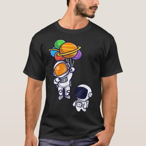 Astronaut Planets Spaceman _ Cute Astronomy Toddle T_Shirt