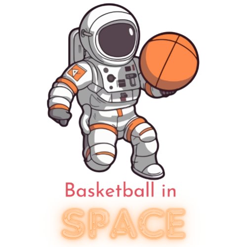 Astronaut playing basketball in Space tee