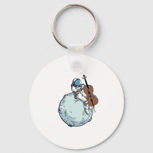 Astronaut Playing Cello Music Cello Lover Gift Keychain