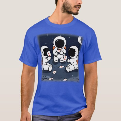 Astronaut Playing ds In Space 1 T_Shirt